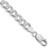 Sterling Silver Rhodium-plated 7.5mm Pav‚ Curb Chain - QC-BF38E358-6131