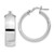 Sterling Silver Rhodium-plated 7.5x25mm Hoop Earrings