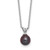 Sterling Silver Rhodium-plated 7-7.5mm Round Black Freshwater Cultured Pearl 17 inch Necklace