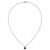 Sterling Silver Rhodium-plated 7-7.5mm Round Black Freshwater Cultured Pearl 17 inch Necklace