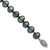 Sterling Silver Rhodium-plated 7-8mm Black Near-Round Freshwater Cultured Pearl 7.25 inch Bracelet