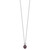 Sterling Silver Rhodium-plated 7-8mm Black Rice Freshwater Cultured Pearl and CZ 17 inch Necklace