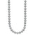 Sterling Silver Rhodium-plated 7-8mm Grey Near-Round Freshwater Cultured Pearl 16 inch Necklace