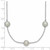 Sterling Silver Rhodium-plated 7-8mm Grey Semi-Round Freshwater Cultured Pearl 9-Station 18 inch Necklace