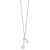 Sterling Silver Rhodium-plated 7-8mm Keshi Freshwater Cultured Pearl 17 inch Necklace