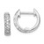 Sterling Silver Rhodium-plated 7-8mm Pink and White Rice Freshwater Cultured Pearl and CZ Interchangeable Post Earrings Set