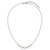 Sterling Silver Rhodium-plated 7-8mm Semi-Round White Freshwater Cultured Pearl and Beads 16 inch with 2 inch Extender Necklace