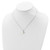 Sterling Silver Rhodium-plated 7-8mm White Button Freshwater Cultured Pearl and CZ 17 inch Necklace - QH-570580C4-4969