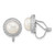 Sterling Silver Rhodium-plated 7-8mm White Button Freshwater Cultured Pearl Non-pierced Earrings