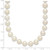 Sterling Silver Rhodium-plated 7-8mm White Near-Round Freshwater Cultured Pearl 16 inch Necklace
