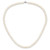 Sterling Silver Rhodium-plated 7-8mm White Near-Round Freshwater Cultured Pearl 18 inch Necklace - QH-2F166E32-1390