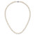 Sterling Silver Rhodium-plated 7-8mm White Near-Round Freshwater Cultured Pearl 18 inch Necklace - QH-D8FEAB11-7682