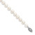 Sterling Silver Rhodium-plated 7-8mm White Near-Round Freshwater Cultured Pearl 7.25 inch Bracelet