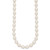 Sterling Silver Rhodium-plated 7-8mm White Rice Freshwater Cultured Pearl18 inch Necklace