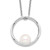 Sterling Silver Rhodium-plated 7-8mm White Round Freshwater Cultured Pearl 18 inch Necklace