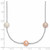 Sterling Silver Rhodium-plated 7-8mm White, Pink and Purple Near-Round Freshwater Cultured Pearl 9-Station 18 inch Necklace