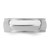 Sterling Silver Rhodium-plated 7mm Comfort Fit Milgrain Size 11 Band