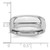 Sterling Silver Rhodium-plated 7mm Comfort Fit Milgrain Size 11 Band