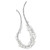 Sterling Silver Rhodium-plated 8-10mm White Semi-Round Freshwater Cultured Pearl Multi Strand 18 inch Necklace