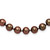 Sterling Silver Rhodium-plated 8-9mm Brown Near-Round Freshwater Cultured Pearl 18 inch Necklace