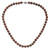 Sterling Silver Rhodium-plated 8-9mm Brown Near-Round Freshwater Cultured Pearl 18 inch Necklace