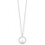 Sterling Silver Rhodium-plated 8-9mm White Button Freshwater Cultured Pearl and CZ 17 inch Necklace