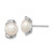 Sterling Silver Rhodium-plated 8-9mm White Button Freshwater Cultured Pearl Post Earrings - QE-8538ADDF-3762