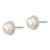 Sterling Silver Rhodium-plated 8-9mm White Button Freshwater Cultured Pearl Post Earrings - QE-B2125FC6-1005