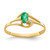 14k 5x3mm Oval Emerald AA Diamond ring