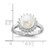 Sterling Silver Rhodium-plated 8-9mm White Freshwater Cultured Pearl and CZ Ring - QR-A7D9ACFD-7501