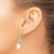 Sterling Silver Rhodium-plated 8-9mm White Rice Freshwater Cultured Pearl Post Dangle Earrings