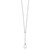 Sterling Silver Rhodium-plated 8-9mm White Teardrop Freshwater Cultured Pearl and CZ Drop 18 inch Necklace