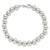 Sterling Silver Rhodium-plated 8mm Beaded 7.5in Bracelet