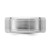 Sterling Silver Rhodium-plated 8mm Brushed Fancy Band Size 10.5