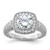 Sterling Silver Rhodium-plated 8mm Center CZ Halo Ring - QR-90FC7AF1-6871