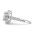 Sterling Silver Rhodium-plated 8mm Center Halo CZ Ring - QR-0FB13DE1-8217