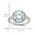 Sterling Silver Rhodium-plated 8mm Center Halo CZ Ring - QR-0FB13DE1-8217