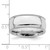 Sterling Silver Rhodium-plated 8mm Comfort Fit Milgrain Size 5 Band