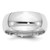 Sterling Silver Rhodium-plated 8mm Comfort Fit Size 12 Band
