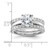 Sterling Silver Rhodium-plated 8mm CZ Solitaire & 2 CZ Bands Set - QR-E480E0B0-3193