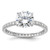 Sterling Silver Rhodium-plated 8mm CZ Solitaire Eternity Engagement Ring - QR-38D21224-7603