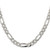Sterling Silver Rhodium-plated 8mm Pav‚ Flat Figaro Chain - QF-95DF243C-5724