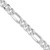 Sterling Silver Rhodium-plated 9.5mm Pav‚ Flat Figaro Chain - QF-0568975F-7448