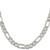 Sterling Silver Rhodium-plated 9.5mm Pav‚ Flat Figaro Chain - QF-0568975F-7448