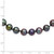 Sterling Silver Rhodium-plated 9-10mm Black Near-Round Freshwater Cultured Pearl 16 inch Necklace