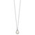 Sterling Silver Rhodium-plated 9-10mm Button White Freshwater Cultured Pearl and CZ Halo 17 inch Necklace