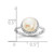 Sterling Silver Rhodium-plated 9-10mm Button White Freshwater Cultured Pearl and CZ Ring - QR-B3AC3360-1827