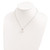 Sterling Silver Rhodium-plated 9-10mm White Button Freshwater Cultured Pearl and CZ 17 inch Necklace