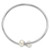 Sterling Silver Rhodium-plated 9-10mm White Freshwater Cultured Pearl Flexible Cuff Bangle