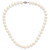 Sterling Silver Rhodium-plated 9-10mm White Near-Round Freshwater Cultured Pearl 24 inch Necklace